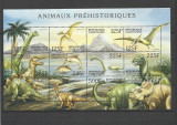 GABON 2000 ANIMALE PREISTORICE DINOZAURI, Nestampilat