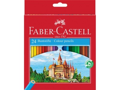 Creioane colorate hexagonale Faber-Castell 24 culori/set foto