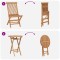 Set de gradina 5 buc. Maro Lemn Teak Solid - 9