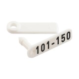 Crotalii pentru miei si iezi Twintag, Alb, Numerotate 101-150, Pachet 50 bucati, Brand Kerbl