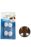 Set 2 Sigurante Mini Universale BabyJem, Albe, Blocare Usi si Dulapuri, Protectie Copii, Siguranta Camera Copilului