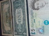 Cumpara ieftin 5 Dollars One Dollar 5 Pounds Bancnote vintage/ 1988, 2001, 2002/Federal Reserve/England