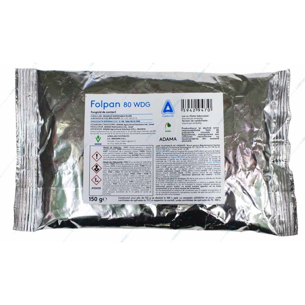 Fungicid Folpan 80 Wdg 150 Gr Adama Okazii Ro