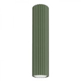 Lampă De Tavan Karbon Verde Măsliniu Din Aluminiu, 1 Bec Tub Minimalist De Interior.