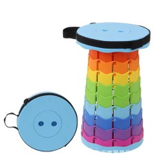 Scaun Pliabil pentru Camping, Reglabil si Portabil, Multicolor, cu Maner si Curea