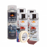 Kit complet reparatie si vopsire jante culoare Crom Metalic, V4 AVX-KVJ-CV4