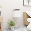 Noptiera moderna alba 30.5x30x30 cm, lemn prelucrat, montaj stanga/dreapta, dormitor, PAL