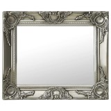 Cumpara ieftin Oglinda de perete in stil baroc, argintiu, 50 x 40 cm