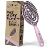 Cumpara ieftin Perie de par detangling FABCARE, par umed/uscat, dubla spirala, peri naturali mistreti, bioplastic 70%