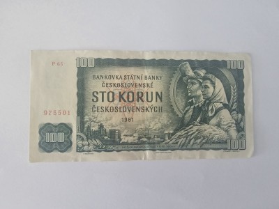 Cehoslovacia 100 Korun 1961 Noua foto