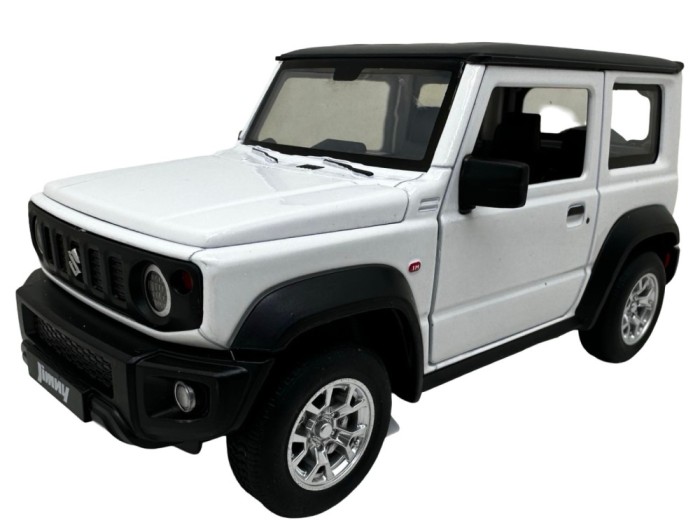 Macheta Suzuki Jimmy scara 1:24 alb deshide usile are sunet si lumini