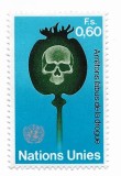 Natiunile Unite Geneva - Lupta impotriva abuzului de droguri, 1973 - neobliterat