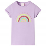 Tricou pentru copii, lila, 128, vidaXL