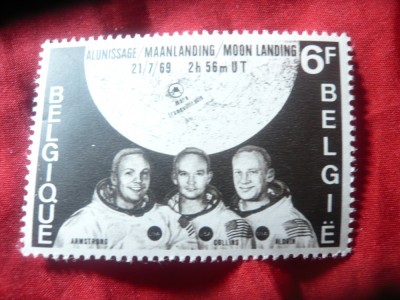 Serie 1 valoare Belgia 1969 Aselenizare foto