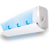 Deflector Universal Aer Conditionat cu Ventuze, Reglabil 57.5-100cm, Protectie Jet Aer Rece, Alb