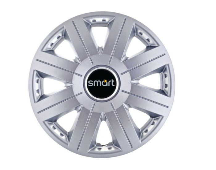 Set 4 capace roti Cosmos cromat R15, pentru gama auto Smart