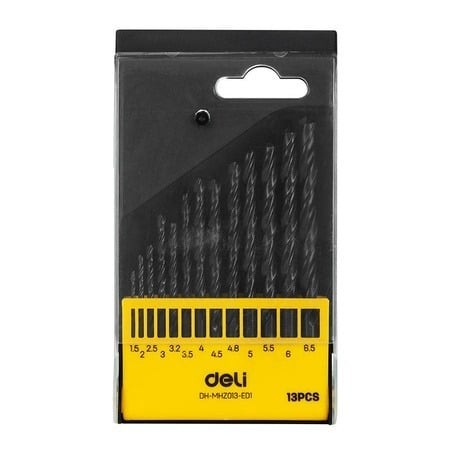 Set 13 burghie, 1.5-6.5 mm, otel, negru