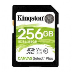 Card de memorie Kingston SDXC Canvas Select Plus, 256GB, Class 10, UHS-I U3 V30
