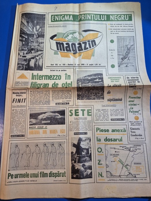 ziarul magazin 11 mai 1968 - ioana pavelescu, dinamo bucuresti 20 de ani de existenta