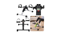 Mini bicicleta fitness Mini Bike 2 in 1 cu contor LCD, negru, Lean 29307