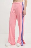 Adidas Originals pantaloni de trening Firebird culoarea roz, cu imprimeu, JP2312