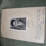 Marin Sorescu - ampla felicitare OLOGRAFA cu ocazia Sarbatorilor Pascale + fotografie de epoca , dedicatie pentru Valeriu Vaida