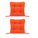 Set Perne decorative pentru scaun de bucatarie sau terasa, dimensiuni 40x40cm, culoare Orange, 2buc/set, Palmonix