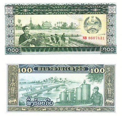 Laos 100 Kip 1979 P-30 UNC foto