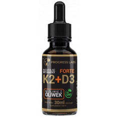 Progress Labs vitamine lichide K2+D3 Forte vitamina K2 0 g 30 ml