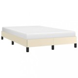 vidaXL Cadru de pat fără saltea cremă 120x190 cm piele artificială