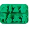 Forma silicon pentru prajituri, Tema Craciun, 8 cavitati, Verde, 20 cm, 481COF