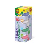 Plastilina colorata vegana pentru copii SES Relax 4 x 90 gr, SES Creative