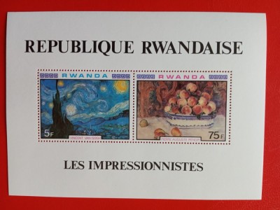 RWANDA, PICTURI - BLOC MNH foto