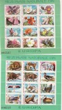 ROMANIA 1987 LP 1187 REZERVATII NATURALE DIN EUROPA SET DOUA BLOCURI STARE MNH
