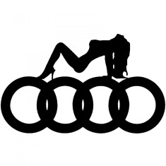 Sticker Auto , zLady on Audi, , Autocolant Stilat pentru Pasionatii Audi
