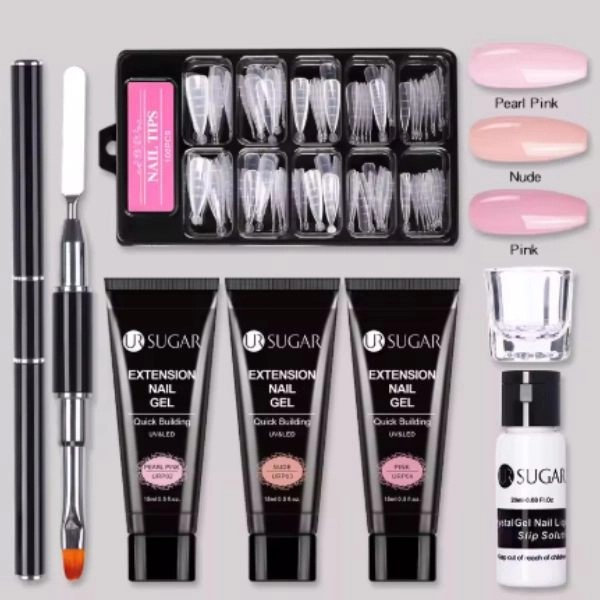 Set Polygel - roz, 7 bucăți