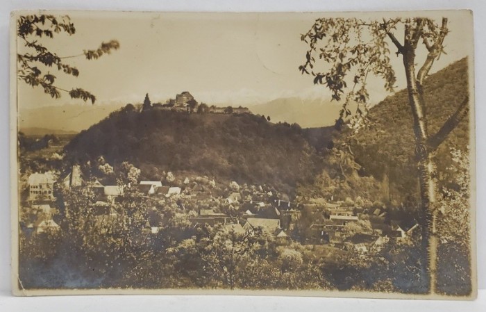 CISNADIOARA , VEDERE DE ANSAMBLU SI CASTELUL , CARTE POSTALA , 1930