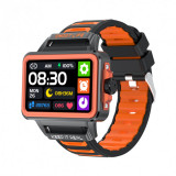 Cumpara ieftin Smartwatch iSEN S666, Orange Gray Black, 1.57 TFT HD, iOS Android, NFC, Alerta apel Bluetooth, Jocuri, Monitorizare sanatate, 240mAh