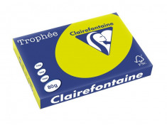 Hartie color Clairefontaine Fluo A3 verde foto