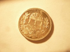 Moneda 1 Koroana 1915 Franz Josef Ungaria,argint ,cal.NC foto