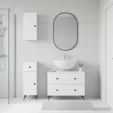 Cumpara ieftin Set de cabinet pentru baie cu 3 piese BREDA Alb foarte lucios