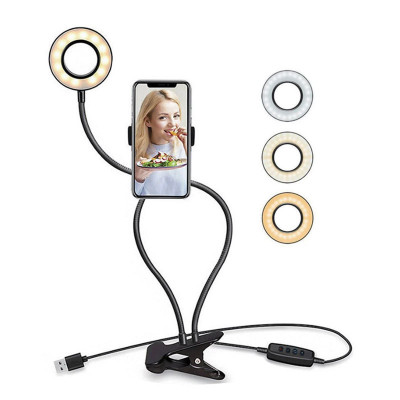 Lampa telefon pentru selfie i-JMB Ring Light, 10 nivele intensitate, USB foto