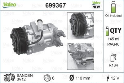 VALEO 699367 VALEO CORE-FLEX Compresor, climatizare foto