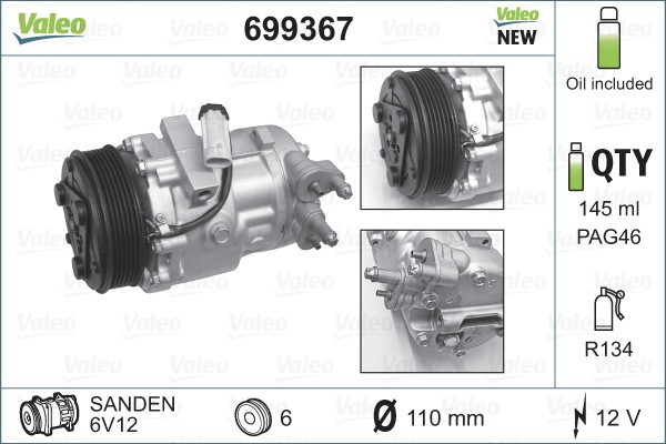 VALEO 699367 VALEO CORE-FLEX Compresor, climatizare