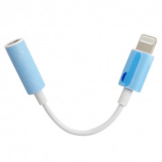 Cablu adaptor de la mufa lightning la mufa jack 3.5 mm (mama) alb pentru dispozitive Apple foto