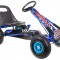 Kart cu pedale, 4 roti, volan, frana de mana, cutie viteze, albastru
