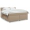 vidaXL Pat box spring cu saltea, cappuccino, 180x200cm piele ecologică 3286135