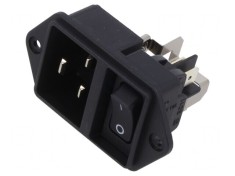 Conector Alimentare AC Soclu Tată 16A 250VAC IEC 60320 EC11