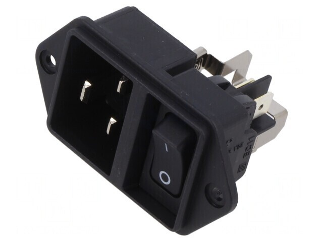 Conector Alimentare AC Soclu Tată 16A 250VAC IEC 60320 EC11