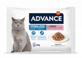 Cumpara ieftin Advance Cat Wet Sterilized Curcan Multipack, 4x85 g